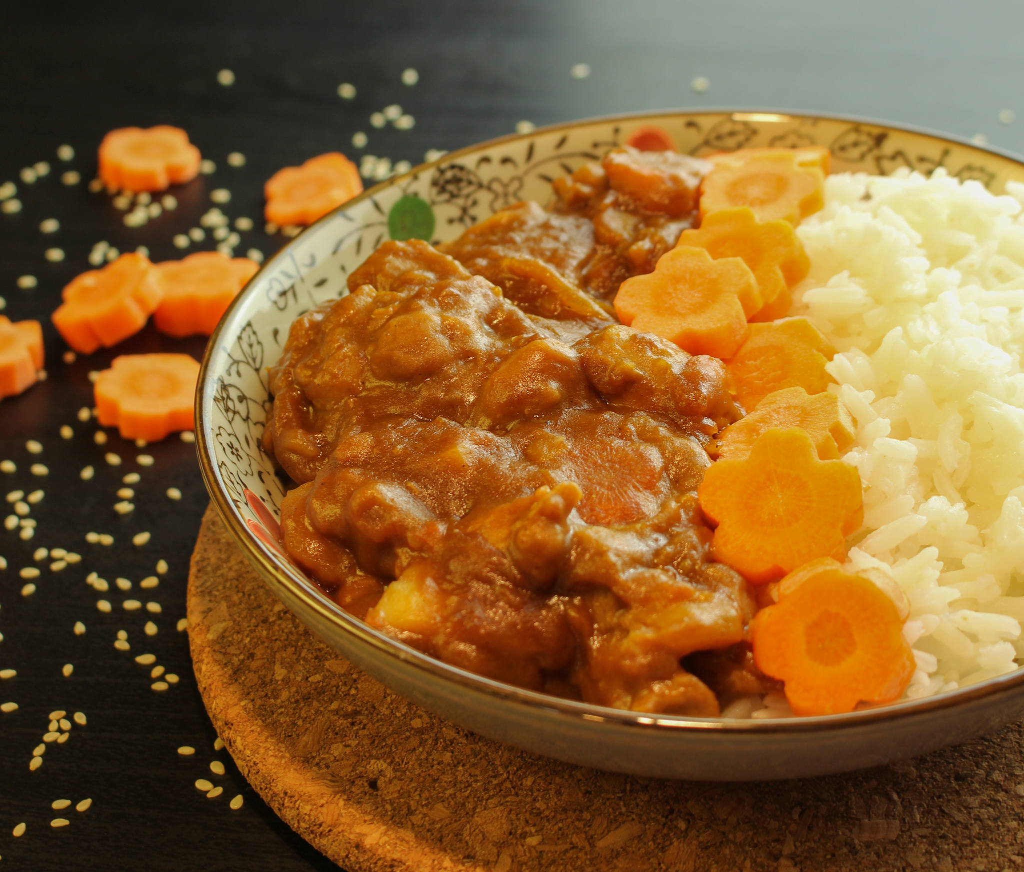 Japanisches Curry mit Reis.