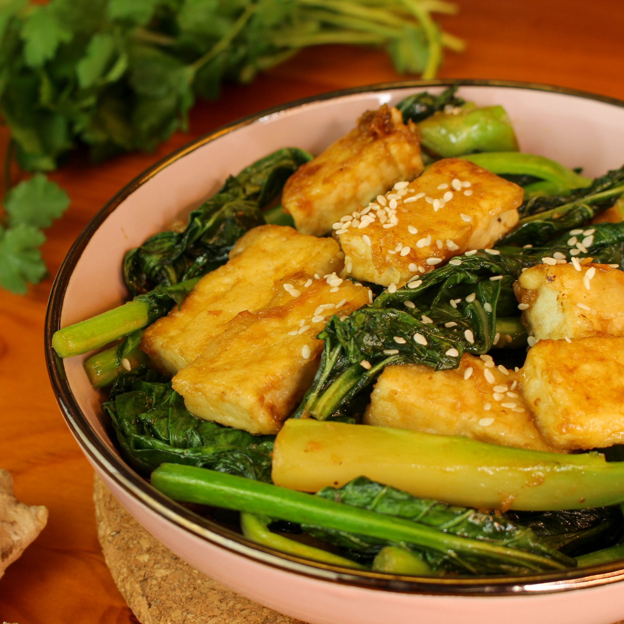 Tofu mit chinesischem Brokkoli (豆腐芥蓝) 🇨🇳 - vickysreisschale.de
